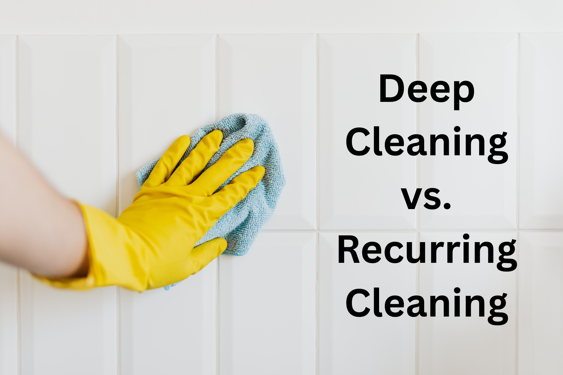 home cleaner wiping cabinet